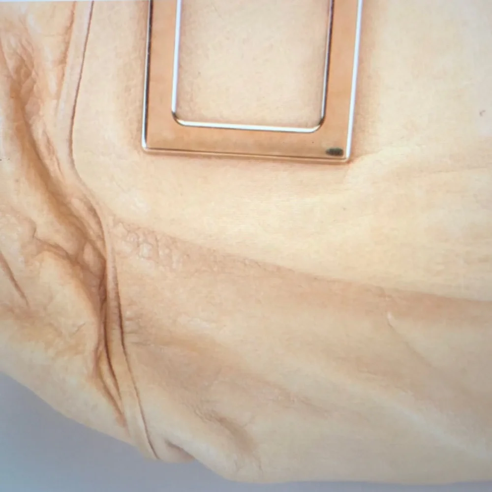 #0160 Chloe’ Mini Ethel Satchel in Tan Textured Leather and Attachable Strap - Picture 7 of 16